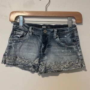girls levi jean shorts